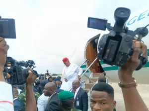 Shettima arrives in Asaba to welcome Oborevwori into the APC